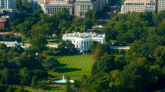 Yksinäinen asemies väijyy kansalliskaartin joukkoja lähellä Valkoista taloa kiitospäivän aattona