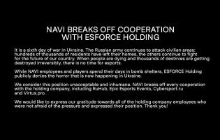 Natus Vincere on purkanut yhteistyön ESforce Holdingin kanssa