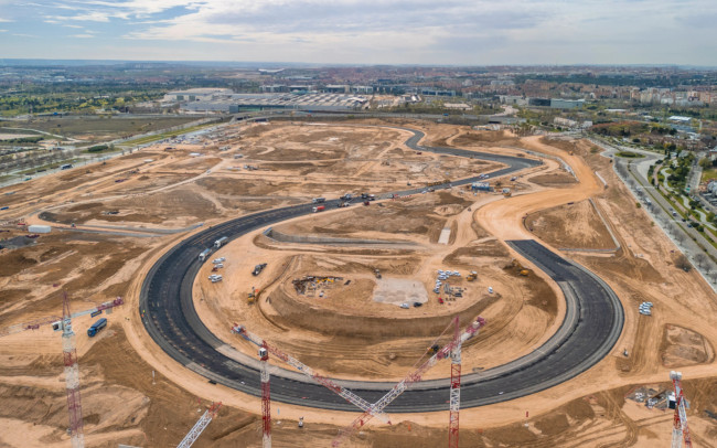 Madridin Formula 1 -radalla saatiin valmiiksi Monumental-käännöksen päällystys, jossa on 24 %:n nousu