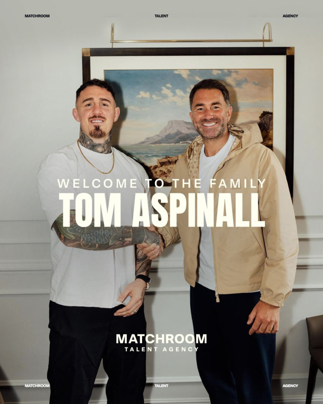 Eddie Hearn palaa takaisin, kun Tom Aspinall allekirjoitti sopimuksen Matchroomin kanssa