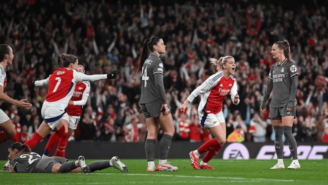 Arsenal päättää Real Madridin unelman naisten Mestarien liigassa dominoivalla esityksellä