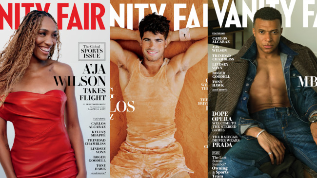 Carlos Alcaraz, A'ja Wilson ja Kylian Mbappé tähdittävät Vanity Fairin ensimmäistä maailmanlaajuista urheilunumeroa.