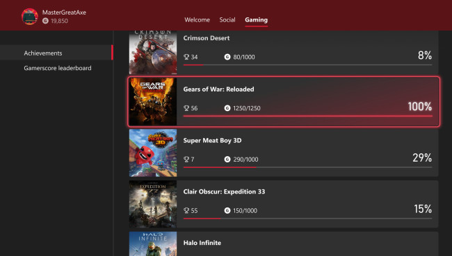 Xboxin vauhti jatkuu kauan odotetulla Achievement-uudistuksella