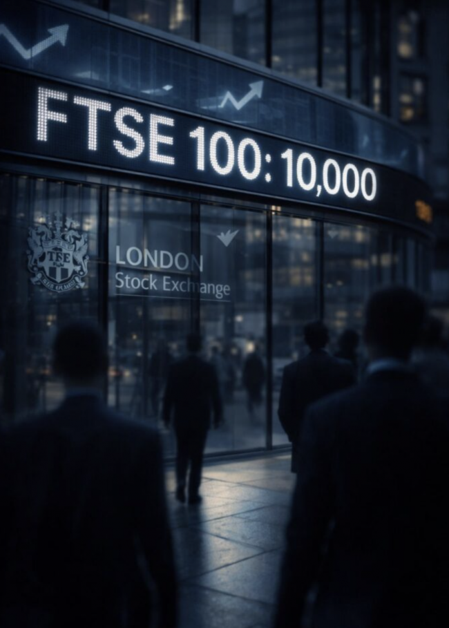 FTSE 100 rikkoo ensimmäistä kertaa 10 000 pisteen rajan