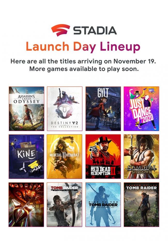 Google Stadia, ensitunnelmat