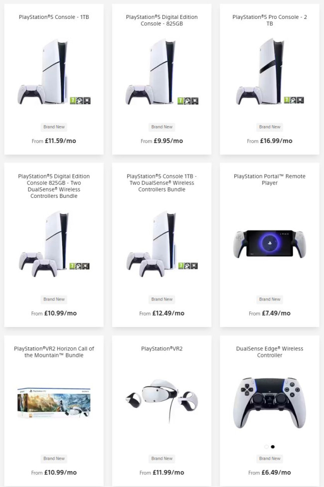 Sony lanseeraa PS5:n vuokraussuunnitelman Britanniassa alkaen vajaa kymmenen puntaa kuukaudessa