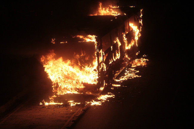 Tulipalo poltti puolet Burgosin bussikalustosta