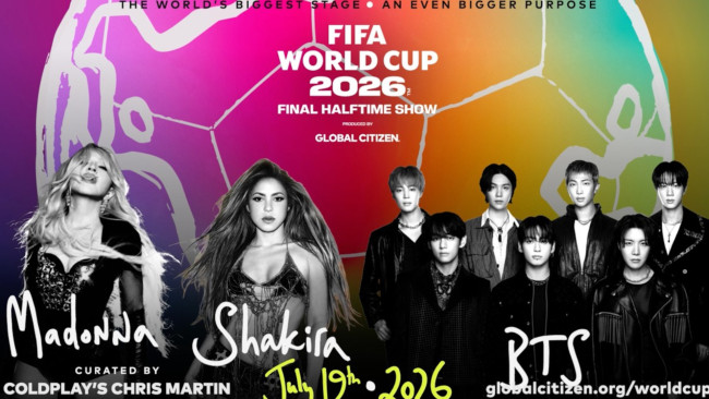 Shakira, Madonna ja BTS ilmoittautuivat MM-finaalin puoliaikashow'hun 19. heinäkuuta