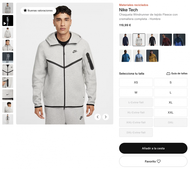 Nike myy loppuun Maduron käyttämän asun pidätyskuvien levittyä (Malli: Nike Tech)