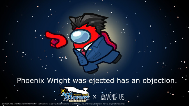 Among Us ja Ace Attorney törmäävät jälleen kerran toisiinsa, ja Phoenix Wright tulee mukaan sosiaaliseen päättelypeliin...