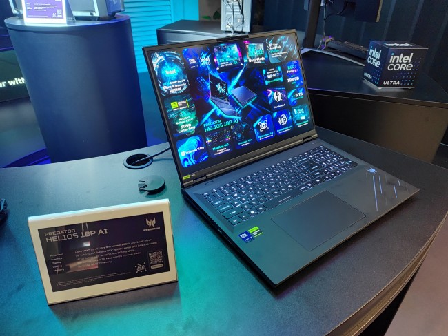 Acer julkistaa IFA-messuilla valtavan kokoisen tulevan Predator Helios 18P AI -kannettavan