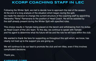 Karmine Corp on tehnyt muutoksia LEC-joukkueensa valmennushenkilöstöön