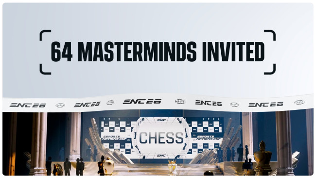 Esports Nations Cupin 64 kutsuttua shakinpelaajaa on nimetty