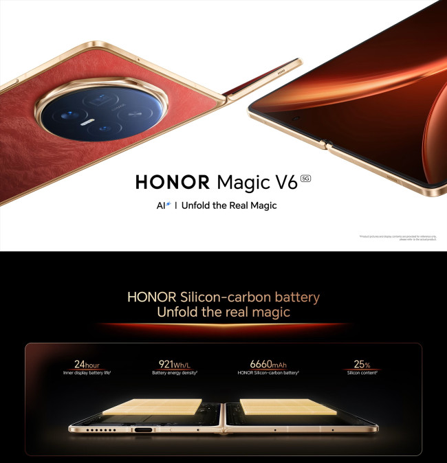 Honor lanseeraa 6600 mAh akun uudessa taitettavassa puhelimessaan