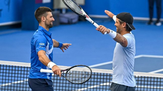 Espanjalainen veteraanipelaaja Fernando Velasco jää eläkkeelle pelattuaan nelinpeliä Djokovicin kanssa