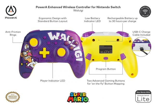 PowerA lanseeraa Waluigin tuunatun langattoman ohjaimen Nintendo Switchille