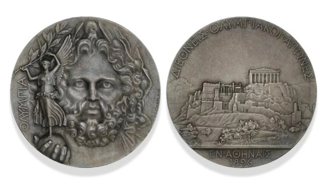 Aito hopeamitali vuoden 1896 olympialaisista myytiin Tanskassa yli 150 000 eurolla