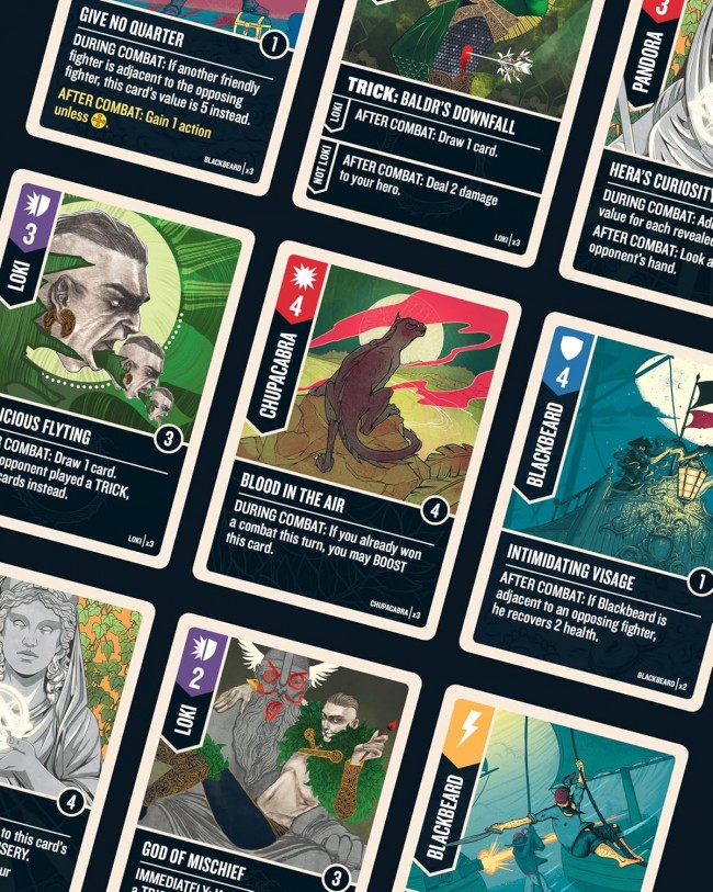 Olemme pelanneet lautapelejä merirosvoilla, jumalilla ja hirviöillä pelissä Unmatched: Battle of Legends - Volume Three