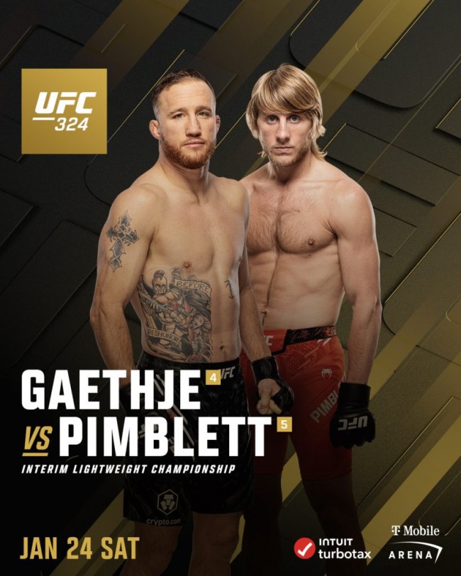 Justin Gaethje vs. Paddy Pimblett: kellonajat ja miten katsoa UFC 324 tänä viikonloppuna
