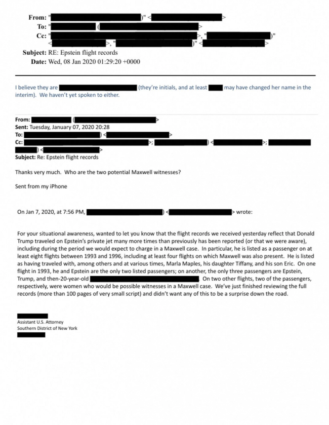 Trump lensi Epsteinin koneella kahdeksan kertaa 1990-luvulla, äskettäin julkaistut tiedostot osoittavat