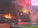 Belgradin derby keskeytyi, kun osa katsomosta syttyi tuleen