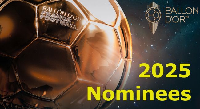 Ballon d'Or 2025: kaikki ehdokkaat on julkistettu