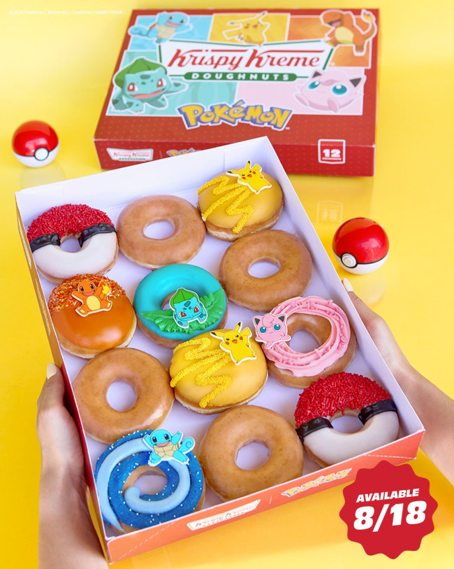 Pokémon ja Krispy Kreme käynnistävät donitsiyhteistyön