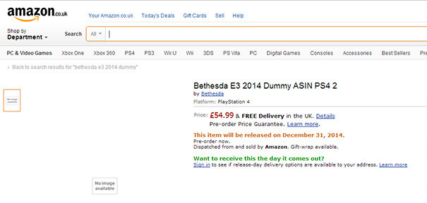 Arvoituksellinen Bethesda-peli Amazonilla