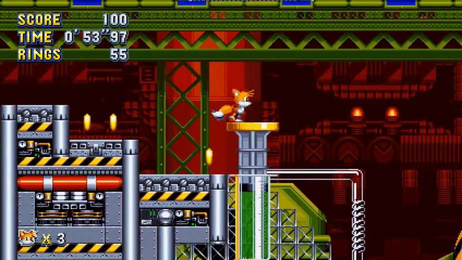 Sonic Mania Chemical Plant Zone Act 2 pelikuvaa